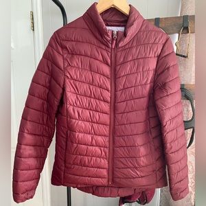 Laura Scott Women Lightweight Quilted Puffer Jacket - maroon
